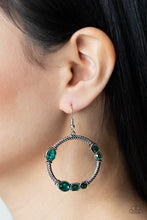 Load image into Gallery viewer, Paparazzi's Glamorous Garland - Green Hoop earrings
