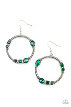 Load image into Gallery viewer, Paparazzi's Glamorous Garland - Green Hoop earrings
