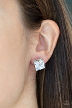 Load image into Gallery viewer, Paparazzi's Time Square Timeless - White post earrings
