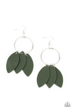 Load image into Gallery viewer, Paparazzi's Leafy Laguna - Green hoop earrings
