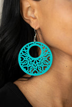 Load image into Gallery viewer, Paparazzi's Tropical Reef - Blue Wood earrings
