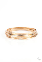 Load image into Gallery viewer, Paparazzi's Lock, STACK, and Barrel - Gold bracelet
