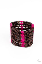 Load image into Gallery viewer, Paparazzi's Tropical Trendsetter - Pink Wood bracelet
