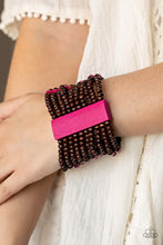 Load image into Gallery viewer, Paparazzi's Tropical Trendsetter - Pink Wood bracelet
