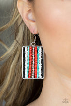 Load image into Gallery viewer, Paparazzi's Beadwork Wonder - Red Seed Bead earrings
