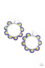 Load image into Gallery viewer, Paparazzi's Groovy Gardens - Yellow Seed Beads hoop earrings
