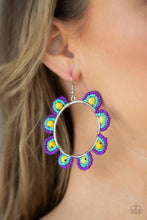 Load image into Gallery viewer, Paparazzi's Groovy Gardens - Yellow Seed Beads hoop earrings
