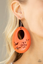 Load image into Gallery viewer, Paparazzi's Home TWEET Home - Orange Wood earrings
