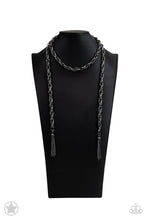 Load image into Gallery viewer, Paparazzi's SCARFed For Attention - Gunmetal necklace (Blockbusters)

