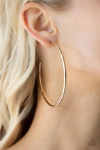 Load image into Gallery viewer, Paparazzi's Mega Metro - Gold hoop earrings
