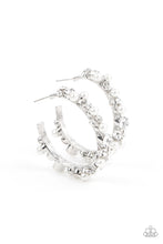 Load image into Gallery viewer, Paparazzi's Let There Be SOCIALITE - White Pearl hoop earrings (Life of the Party)
