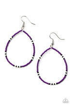 Load image into Gallery viewer, Paparazzi's Keep Up the Good BEADWORK - Purple Seed Bead earrings
