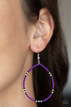 Load image into Gallery viewer, Paparazzi's Keep Up the Good BEADWORK - Purple Seed Bead earrings
