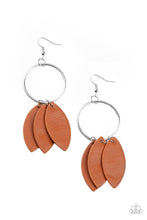 Load image into Gallery viewer, Paparazzi's Leafy Laguna - Brown hoop earrings
