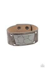 Load image into Gallery viewer, Paparazzi's Geo Glamper - Silver Acrylic bracelet
