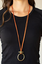 Load image into Gallery viewer, Paparazzi's Noticeably Nomad - Orange Urban necklace
