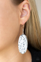 Load image into Gallery viewer, Paparazzi's Stone Sculptures - White earrings
