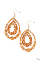 Load image into Gallery viewer, Paparazzi's Prana Party - Brown Seed Beads earrings
