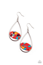 Load image into Gallery viewer, Paparazzi's Tropical Terrazzo - Red earrings
