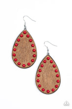 Load image into Gallery viewer, Paparazzi's Rustic Refuge - Red Wood earrings

