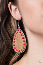 Load image into Gallery viewer, Paparazzi's Rustic Refuge - Red Wood earrings
