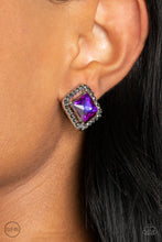Load image into Gallery viewer, Paparazzi's Cosmic Catwalk - Purple earrings (clip-on)
