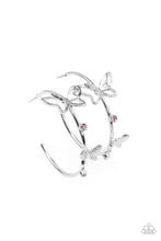 Load image into Gallery viewer, Paparazzi's Full Out Flutter - Pink hoop earrings

