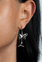 Load image into Gallery viewer, Paparazzi's Full Out Flutter - Pink hoop earrings
