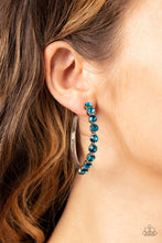 Load image into Gallery viewer, Paparazzi's Photo Finish - Blue hoop earrings
