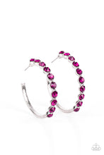 Load image into Gallery viewer, Paparazzi's Photo Finish - Pink hoop earrings
