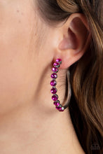 Load image into Gallery viewer, Paparazzi's Photo Finish - Pink hoop earrings
