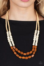 Load image into Gallery viewer, Paparazzi's Bermuda Bellhop - Brown wood Necklace
