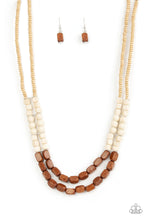Load image into Gallery viewer, Paparazzi's Bermuda Bellhop - Brown wood Necklace
