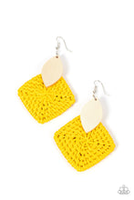 Load image into Gallery viewer, Paparazzi's Sabbatical WEAVE - Yellow earrings
