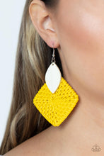 Load image into Gallery viewer, Paparazzi's Sabbatical WEAVE - Yellow earrings
