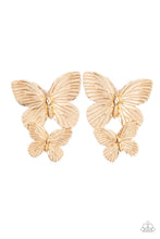 Load image into Gallery viewer, Paparazzi's Blushing Butterflies - Gold earrings
