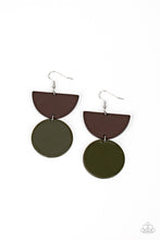 Load image into Gallery viewer, Paparazzi's Beach Bistro - Green Acrylic &amp; Wood earrings
