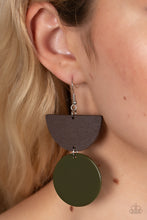 Load image into Gallery viewer, Paparazzi's Beach Bistro - Green Acrylic &amp; Wood earrings
