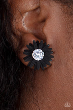 Load image into Gallery viewer, Paparazzi's Sunshiny DAIS-y - Black post earrings
