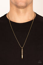 Load image into Gallery viewer, Paparazzi's Mysterious Marksman - Brass Urban Men necklace
