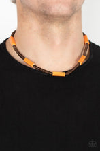 Load image into Gallery viewer, Paparazzi's Tropical Tycoon - Orange Urban Men necklace

