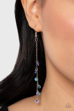 Load image into Gallery viewer, Paparazzi's Extended Eloquence - Blue Iridescent earrings
