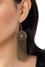 Load image into Gallery viewer, Paparazzi's Fringe Control - Brass earrings
