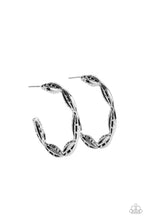 Load image into Gallery viewer, Paparazzi's Eco Express - Silver hoop earrings
