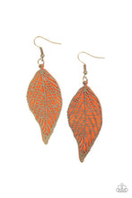 Load image into Gallery viewer, Paparazzi's Leafy Luxury - Orange earrings
