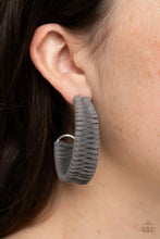 Load image into Gallery viewer, Paparazzi's Rural Guru - Silver hoop earrings
