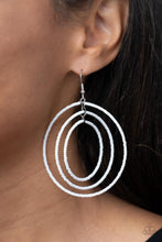 Load image into Gallery viewer, Paparazzi's Colorfully Circulating - White Seed Beads hoop earrings
