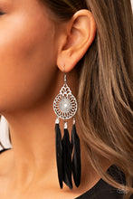 Load image into Gallery viewer, Paparazzi's Pretty in PLUMES - Black earrings
