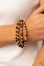 Load image into Gallery viewer, Paparazzi's Oceania Oasis - Brown wood bracelet
