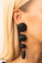 Load image into Gallery viewer, Paparazzi's Twine Tango - Black earrings
